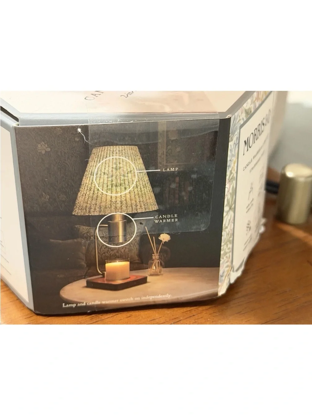 NEW! Morris & Co STRAWBERRY THIEF Candle Warmer & Lamp Set- STUNNING!